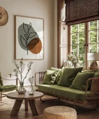 Çerçevesiz Poster Çizgisel Bitki No 3 thumbnail 4