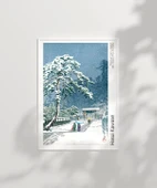 Çerçevesiz Poster Hasui Kawase Ikegami'deki Honmonji Tapınağı thumbnail 7