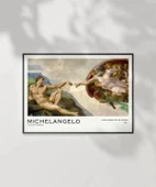 Çerçevesiz Poster Michelangelo Adem'in Yaratılışı thumbnail 6