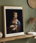 Çerçevesiz Poster Leonardo Da Vinci Kakımlı Kadın thumbnail 4