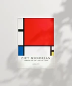 Çerçevesiz Poster Piet Mondrian Kırmızı, Mavi ve Sarıdan Oluşan Kompozisyon thumbnail 7