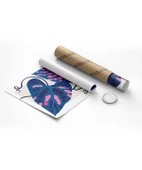 Çerçevesiz Poster Mavi ve Pembe Yaprak Dansı thumbnail 2