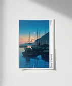 Çerçevesiz Poster Hasui Kawase Beppu'da Şafak 2 thumbnail 1
