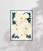 Çerçevesiz Poster Pastel Beyaz Çiçekler thumbnail 7