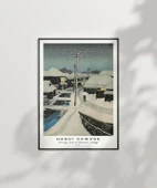 Çerçevesiz Poster Hasui Kawase Terashima Köyü'nde Akşam Karı thumbnail 2