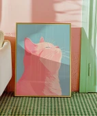 Çerçevesiz Poster Pastel Kedinin Zarafeti thumbnail 5