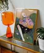 Çerçevesiz Poster Çiçekler ve Kuşlarla Bütünlük thumbnail 4