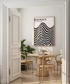 Çerçevesiz Poster Retro Bauhaus Tasarımı Grafik thumbnail 4