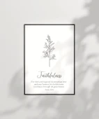 Çerçevesiz Poster Faithfulness Temalı Minimalist thumbnail 6