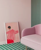 Çerçevesiz Poster Kırmızı ve Beyazın Zarafeti thumbnail 5