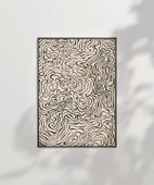 Çerçevesiz Poster Topografik Harita Görünümlü - 6