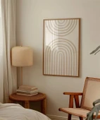 Çerçevesiz Poster Nötr Tonlarda Geometrik Desenli thumbnail 3