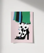 Çerçevesiz Poster Puantiye ve Topuk Zarafeti thumbnail 1