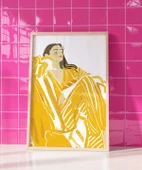 Çerçevesiz Poster Güneşin İçindeki Kadın thumbnail 5