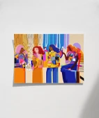 Çerçevesiz Poster Renkli Kadınlar thumbnail 1