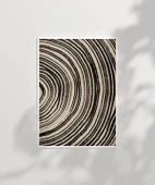 Çerçevesiz Poster Ağaç Kabuğu Halkası Desenli Minimalist thumbnail 2