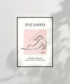 Çerçevesiz Poster Pembe Arka Planlı Picasso Çizim thumbnail 6