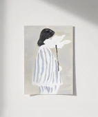 Çerçevesiz Poster Beyaz Çiçeğin Sadeliği - 1