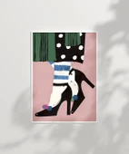 Çerçevesiz Poster Çizgi ve Puantiye Zarafeti thumbnail 2