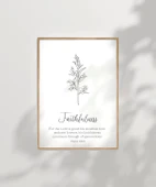 Çerçevesiz Poster Faithfulness Temalı Minimalist thumbnail 7