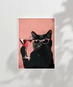 Çerçevesiz Poster Gözlük ve Kokteyl thumbnail 2