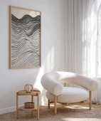 Çerçevesiz Poster Dalgalı Çizgiler Soyut Sanat thumbnail 3