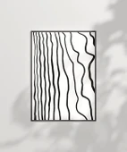 Çerçevesiz Poster Soyut Siyah-Beyaz Çizgisel thumbnail 7