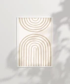 Çerçevesiz Poster Nötr Tonlarda Geometrik Desenli thumbnail 2