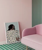 Çerçevesiz Poster Mavi Dokularla Sarılmak thumbnail 5