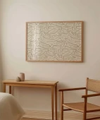 Çerçevesiz Poster Organik Çizgiler Duvar thumbnail 3