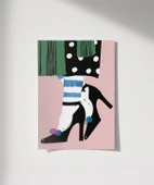 Çerçevesiz Poster Çizgi ve Puantiye Zarafeti thumbnail 1