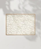 Çerçevesiz Poster Organik Çizgiler Duvar thumbnail 7