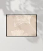 Çerçevesiz Poster Ginkgo Yaprağı Minimalist thumbnail 6