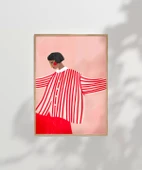 Çerçevesiz Poster Kırmızı ve Beyazın Zarafeti thumbnail 6