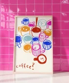 Çerçevesiz Poster Renkli Kahve Dünyası thumbnail 5