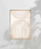 Çerçevesiz Poster Nötr Tonlarda Geometrik Desenli thumbnail 7