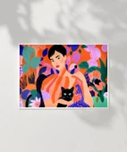 Çerçevesiz Poster Siyah Kedinin Sırrı thumbnail 2