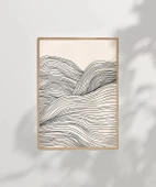 Çerçevesiz Poster Dalga Formlu Modern thumbnail 6