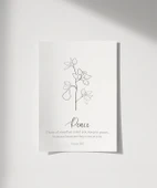 Çerçevesiz Poster El Çizimi Bitki Motifli Dekoratif - 1