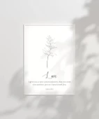 Çerçevesiz Poster El Çizimi Çiçek Motifli thumbnail 2