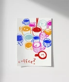 Çerçevesiz Poster Renkli Kahve Dünyası thumbnail 1