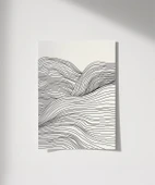 Çerçevesiz Poster Dalga Formlu Modern thumbnail 1
