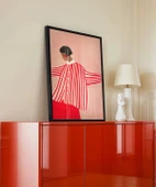 Çerçevesiz Poster Kırmızı ve Beyazın Zarafeti thumbnail 3