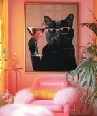 Çerçevesiz Poster Gözlük ve Kokteyl thumbnail 4