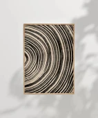 Çerçevesiz Poster Ağaç Kabuğu Halkası Desenli Minimalist thumbnail 6
