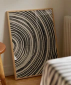 Çerçevesiz Poster Ağaç Kabuğu Halkası Desenli Minimalist thumbnail 4