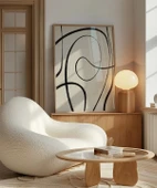 Çerçevesiz Poster Kıvrımlı Formlarla Grafik Desenli thumbnail 5