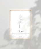 Çerçevesiz Poster El Çizimi Çiçek Motifli thumbnail 7