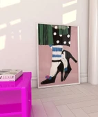 Çerçevesiz Poster Çizgi ve Puantiye Zarafeti thumbnail 3