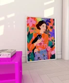 Çerçevesiz Poster Siyah Kedinin Bahçesi thumbnail 3